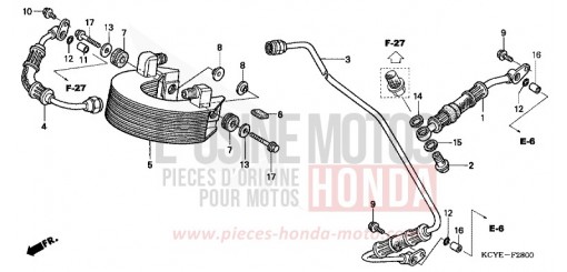REFROIDISSEUR D'HUILE XR400R4 de 2004